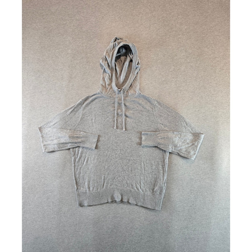 Reiss OE Harriet Hoodie Women S Grey Cashmere Blend Knit Sweater Drawstring